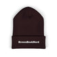 BrownBookNerd Embroidered Cuffed Beanie — Cozy Reader Knit Hat