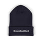 BrownBookNerd Embroidered Cuffed Beanie — Cozy Reader Knit Hat