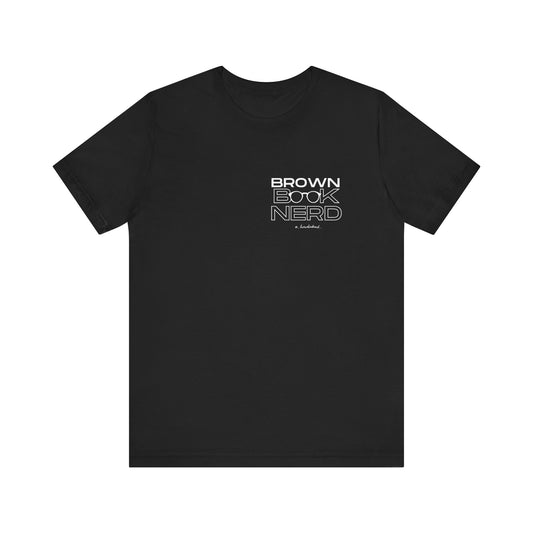 Brown Book Nerd Short Sleeve Tee - Reading Black 365